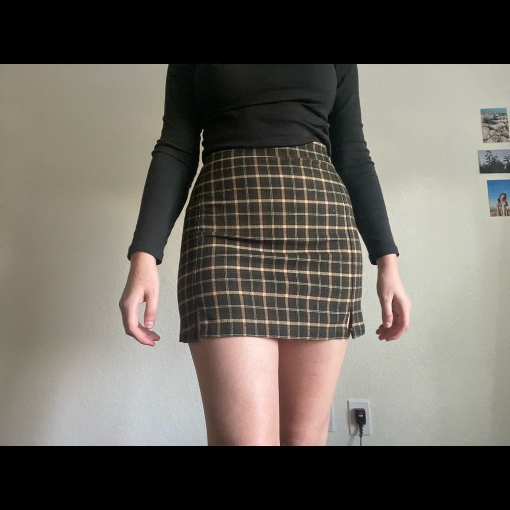 Plaid vintage style mini skirt